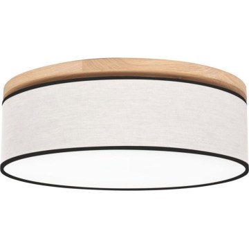 Plafondlamp BOHO 3xE27/25W/230V Ø 48 cm eiken