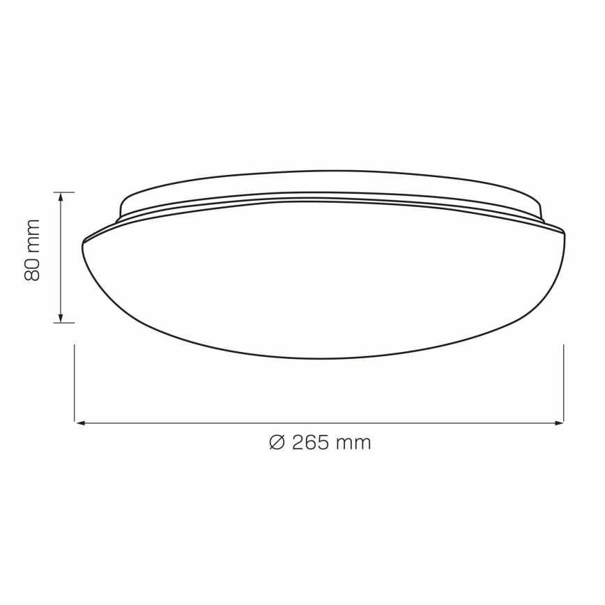 Plafondlamp BONIFACY 1xE27/20W/230V diameter 26,5 cm wit