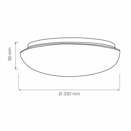 Plafondlamp BONIFACY 2xE27/20W/230V diameter 33 cm wit