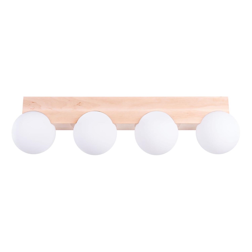 Plafondlamp BULBO 4xG9/8W/230V beuken/wit