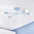 Plafondlamp CAMBRIDGE 4xE27/15W/230V blauw