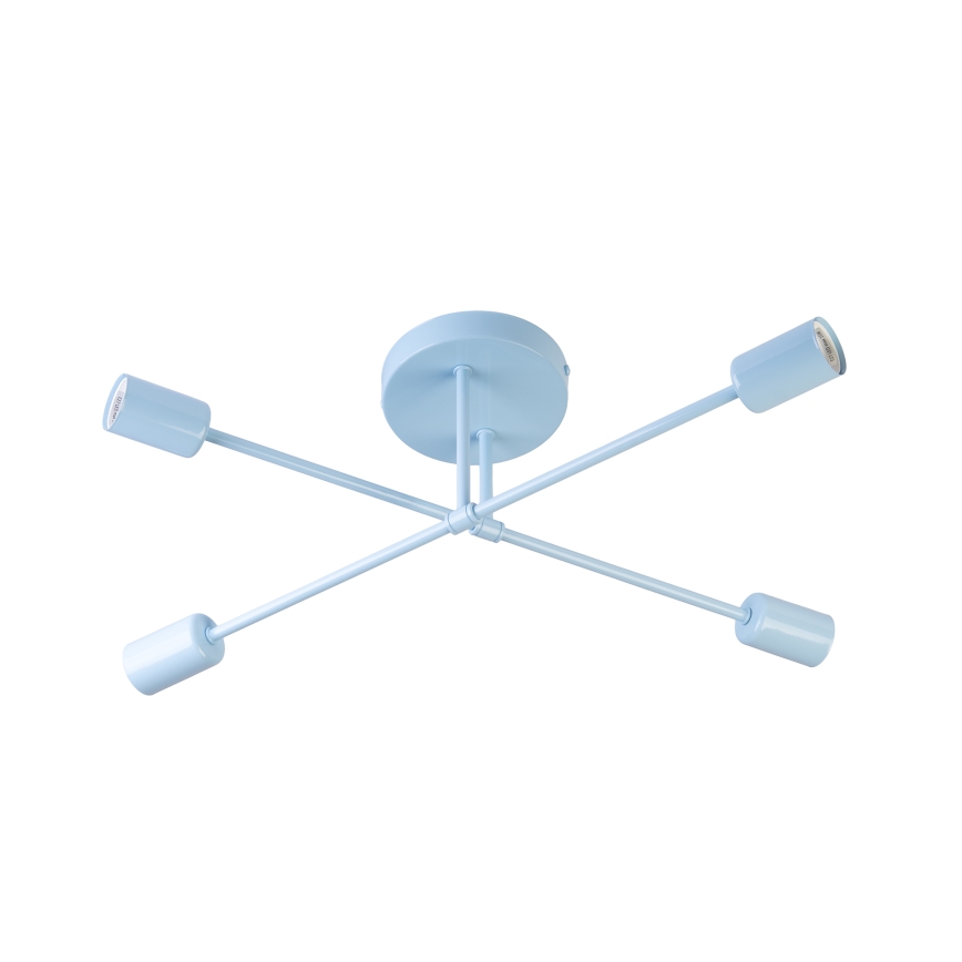 Plafondlamp CAMBRIDGE 4xE27/15W/230V blauw