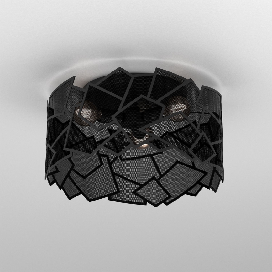 Plafondlamp CAMO 3xE27/15W/230V zwart
