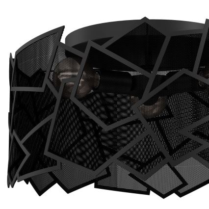 Plafondlamp CAMO 3xE27/15W/230V zwart