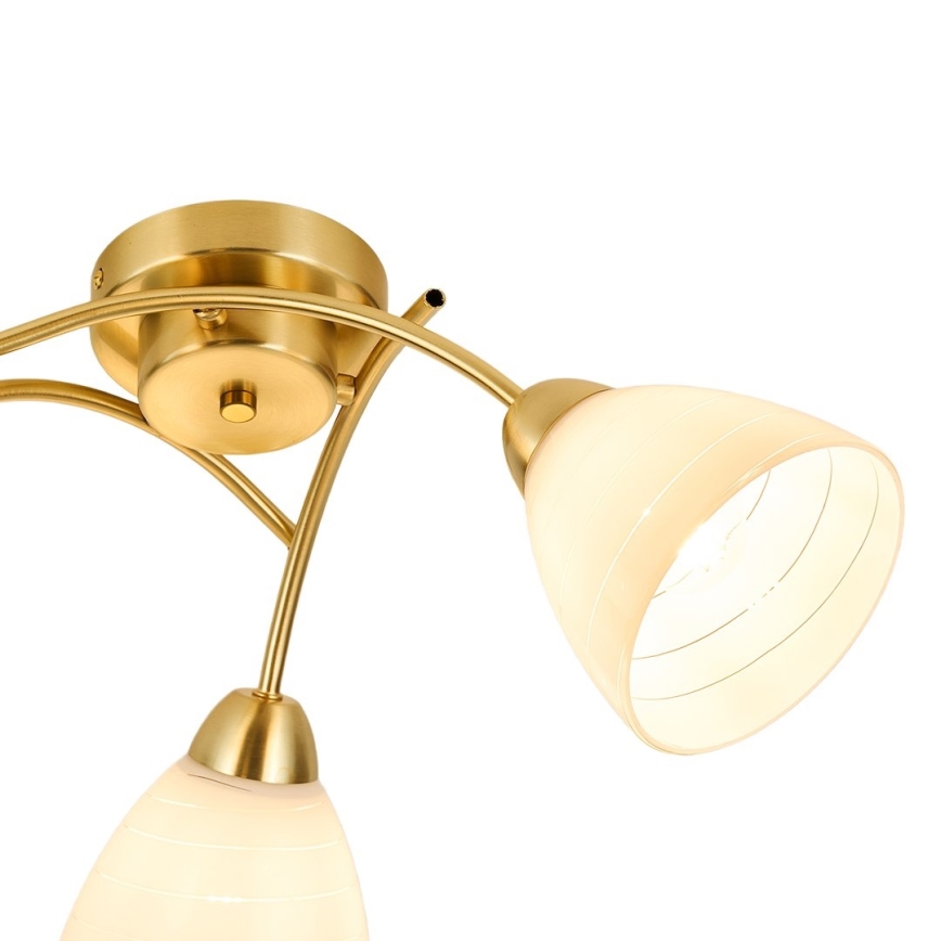 Plafondlamp CLARA 3xE27/15W/230V goudkleurig