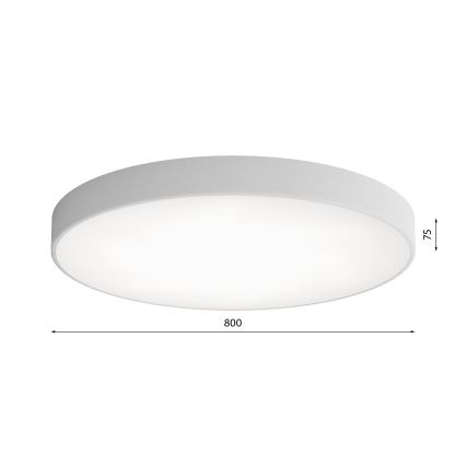 Plafondlamp met bewegings- en schemersensor CLEO 6xE27/24W/230V Ø 80 cm grijs