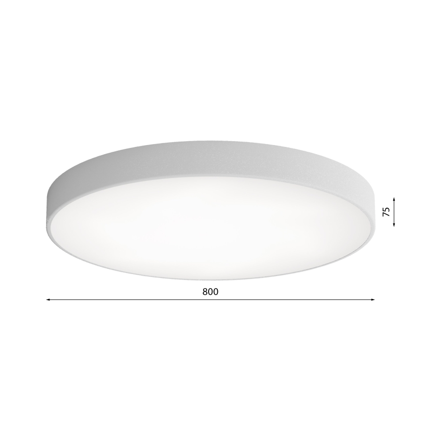 Plafondlamp met bewegings- en schemersensor CLEO 6xE27/24W/230V Ø 80 cm grijs