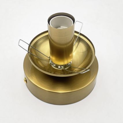 Plafondlamp CRISTAL 1xE14/15W/230V messing/gerookt beige