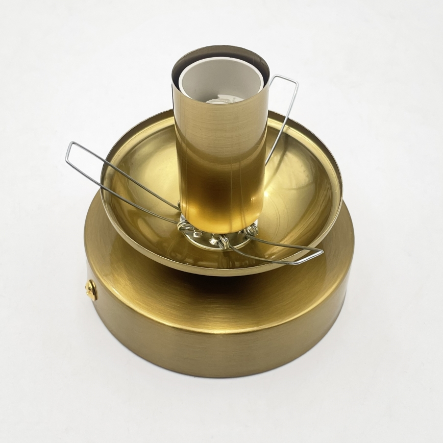 Plafondlamp CRISTAL 1xE14/15W/230V messing/gerookt beige