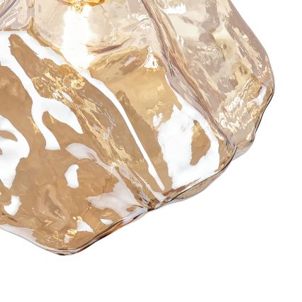 Plafondlamp CRISTAL 1xE14/15W/230V messing/gerookt beige