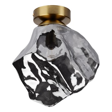 Plafondlamp CRISTAL 1xE14/15W/230V messing/rookzwart