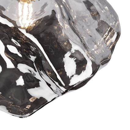 Plafondlamp CRISTAL 1xE14/15W/230V messing/rookzwart