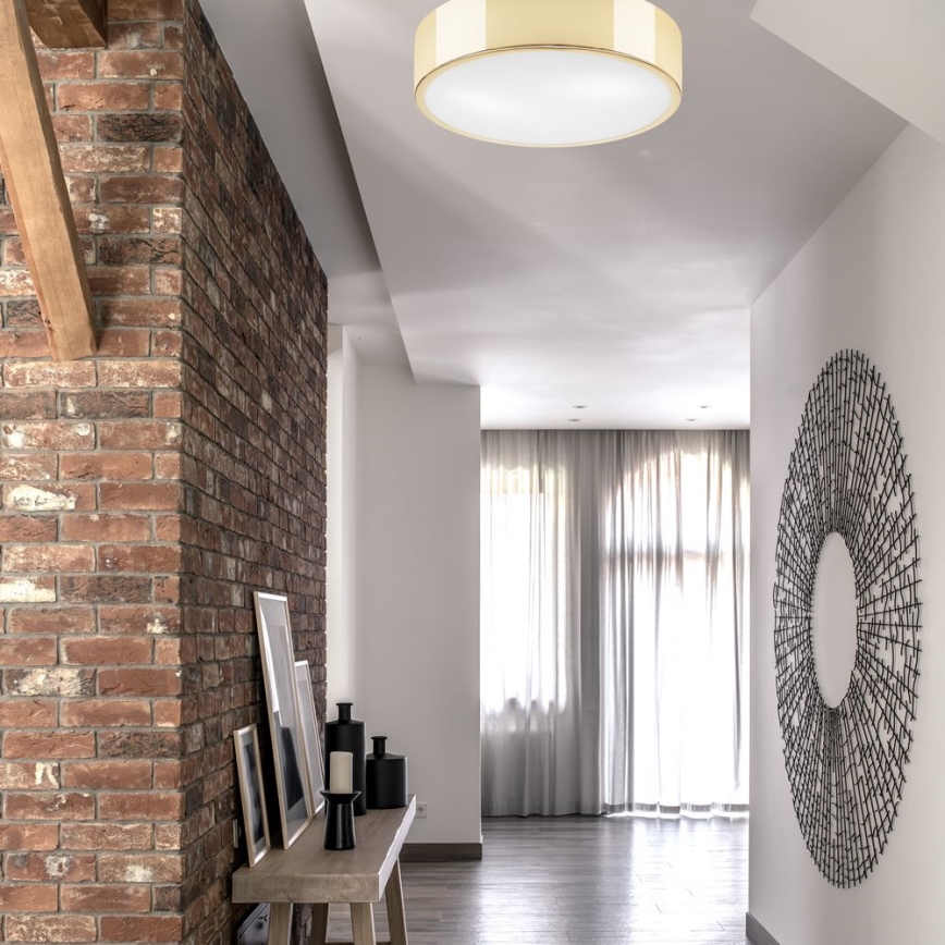 Plafondlamp DANTE 2xE27/60W/230V Ø 36 cm goudkleurig