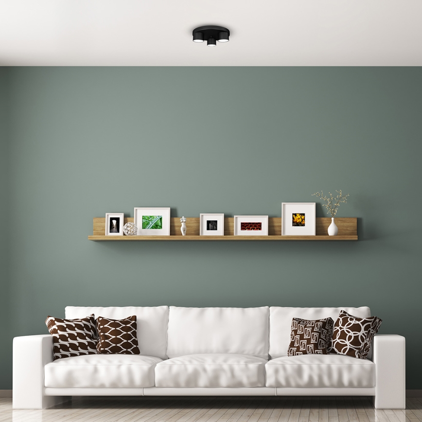 Plafondlamp DIXIE 3xGX53/11W/230V zwart