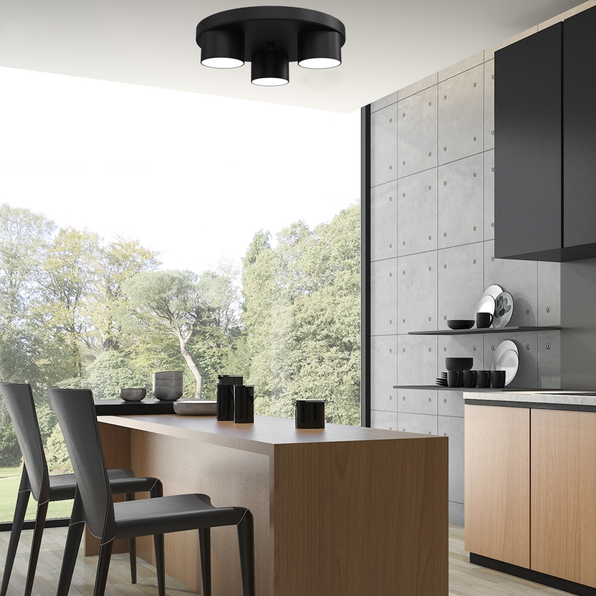 Plafondlamp DIXIE 3xGX53/11W/230V zwart