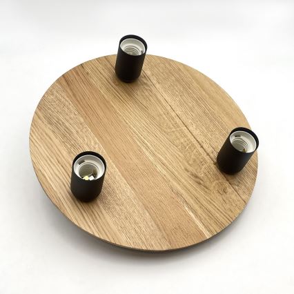 Plafondlamp DUSTY 3xE27/15W/230V diameter 34 cm eiken/zwart