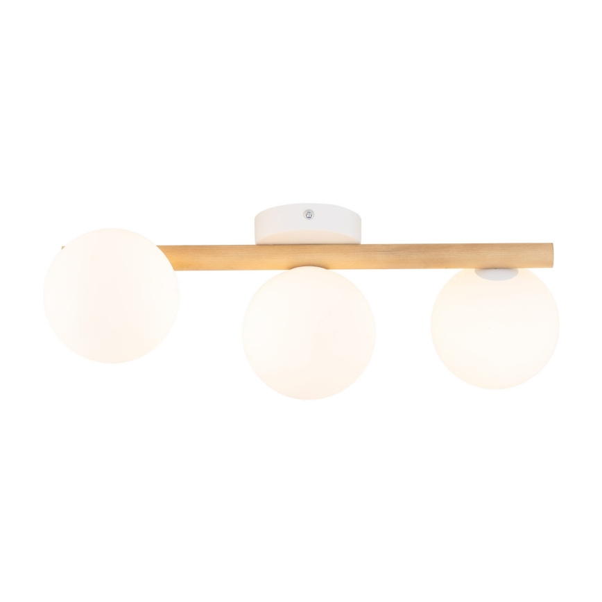 Plafondlamp ELYON 3xG9/10W/230V dennenhout