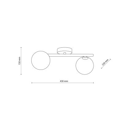 Plafondlamp ELYON 5xG9/40W/230V zwart