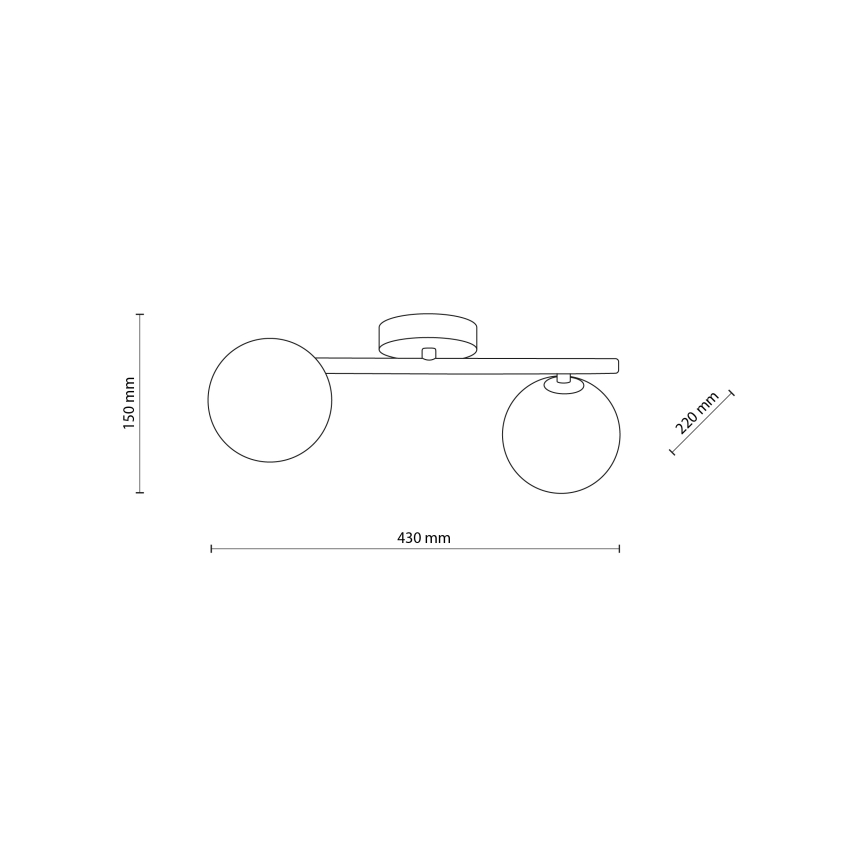 Plafondlamp ELYON 5xG9/40W/230V zwart