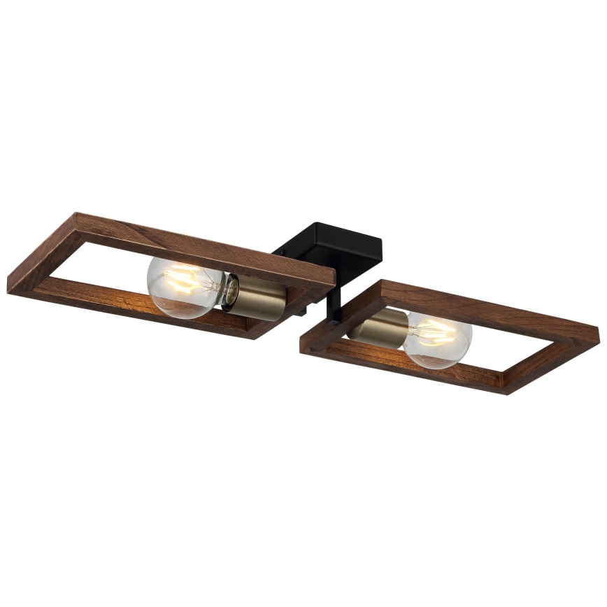 Plafondlamp ERA 2xE27/40W/230V bruin