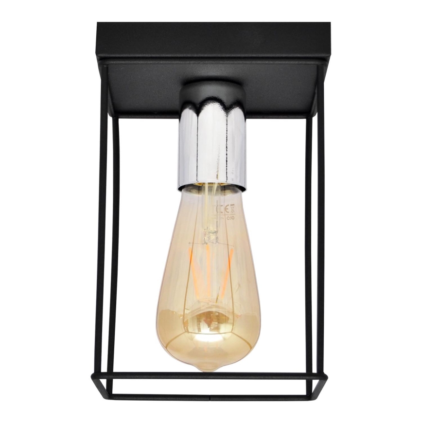 Plafondlamp FINN 1xE27/15W/230V zwart/glanzend chroom