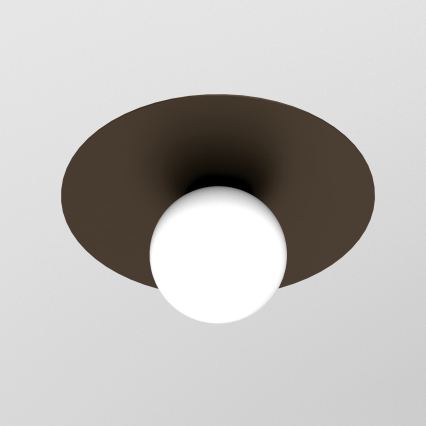 Plafondlamp FLAT 1xE27/15W/230V 55x60 cm bruin