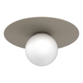 Plafondlamp FLAT 1xE27/15W/230V Ø 35 cm beige