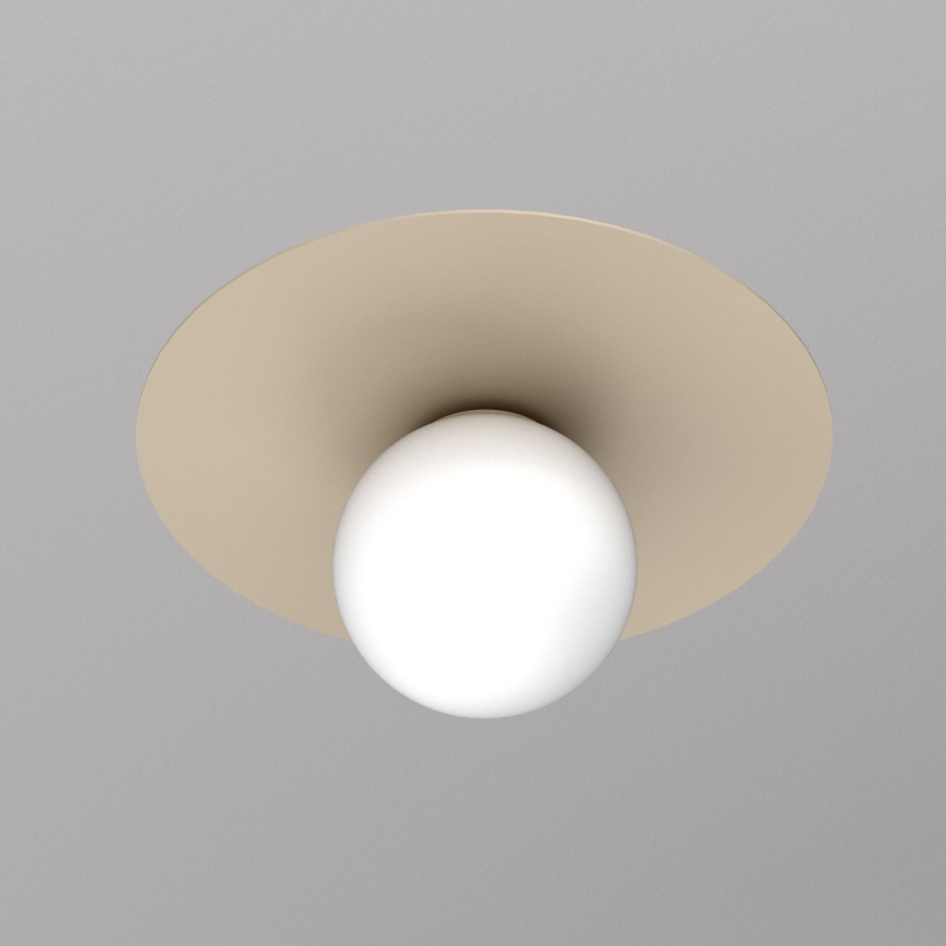 Plafondlamp FLAT 1xE27/15W/230V Ø 35 cm beige