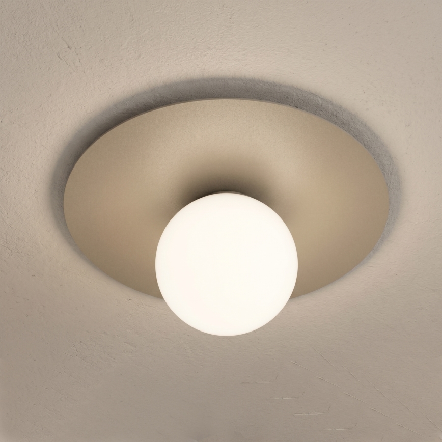 Plafondlamp FLAT 1xE27/15W/230V Ø 35 cm beige