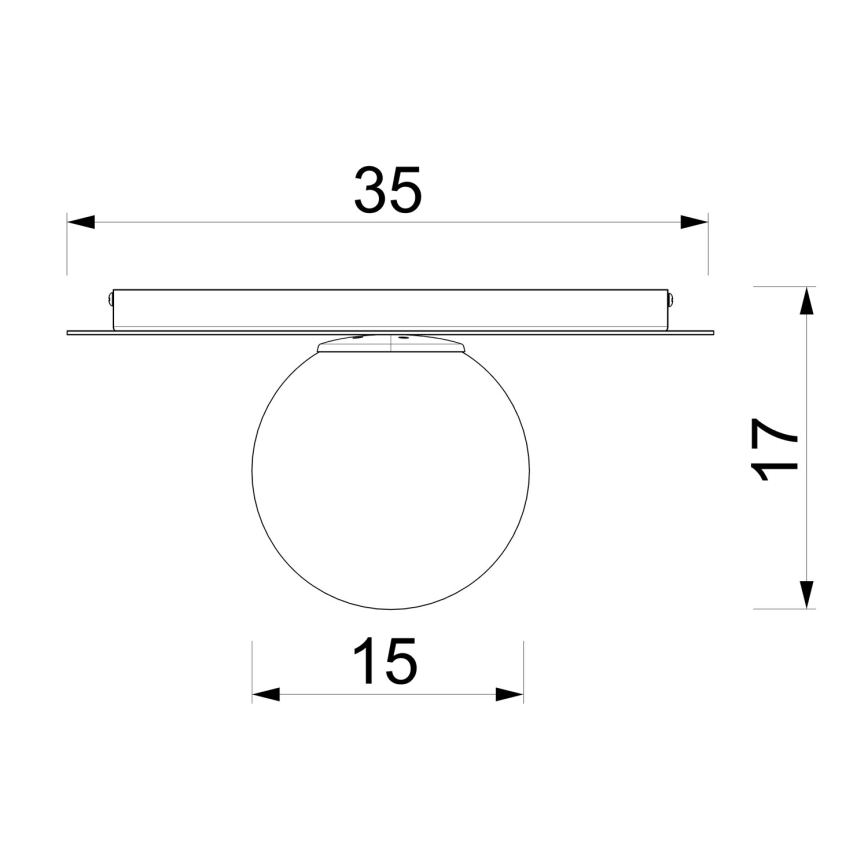 Plafondlamp FLAT 1xE27/15W/230V Ø 35 cm crème