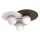 Plafondlamp FLAT 3xE27/15W/230V 55x60 cm beige/crème/bruin