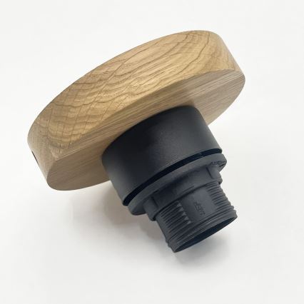 Plafondlamp FLO WOOD 1xE27/15W/230V eiken/helder Ø 22 cm