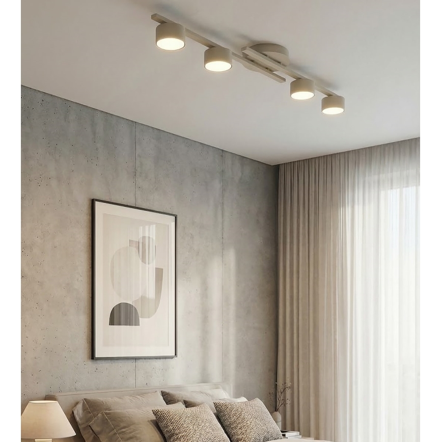 Plafondlamp FRAGMENT 4xGX53/12W/230V beige