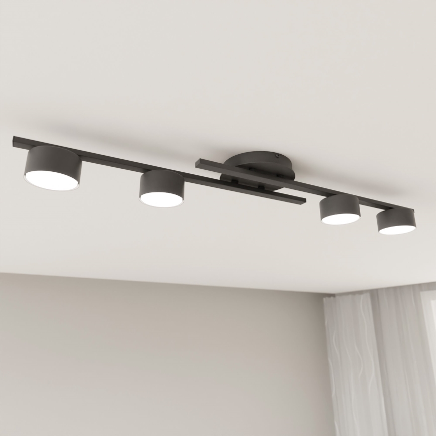 Plafondlamp FRAGMENT 4xGX53/12W/230V zwart