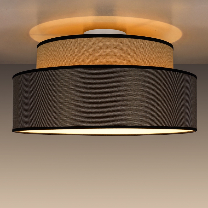 Plafondlamp GRACE 1xE27/60W/230V beige/bruin