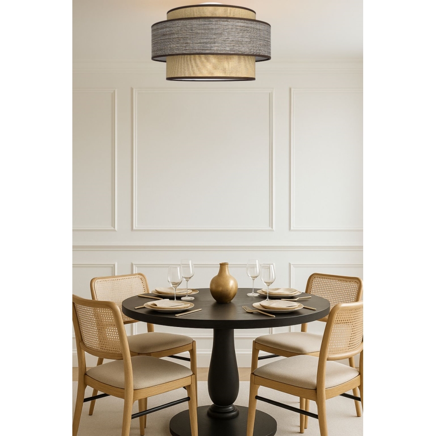Plafondlamp GRACE 1xE27/60W/230V beige/bruin