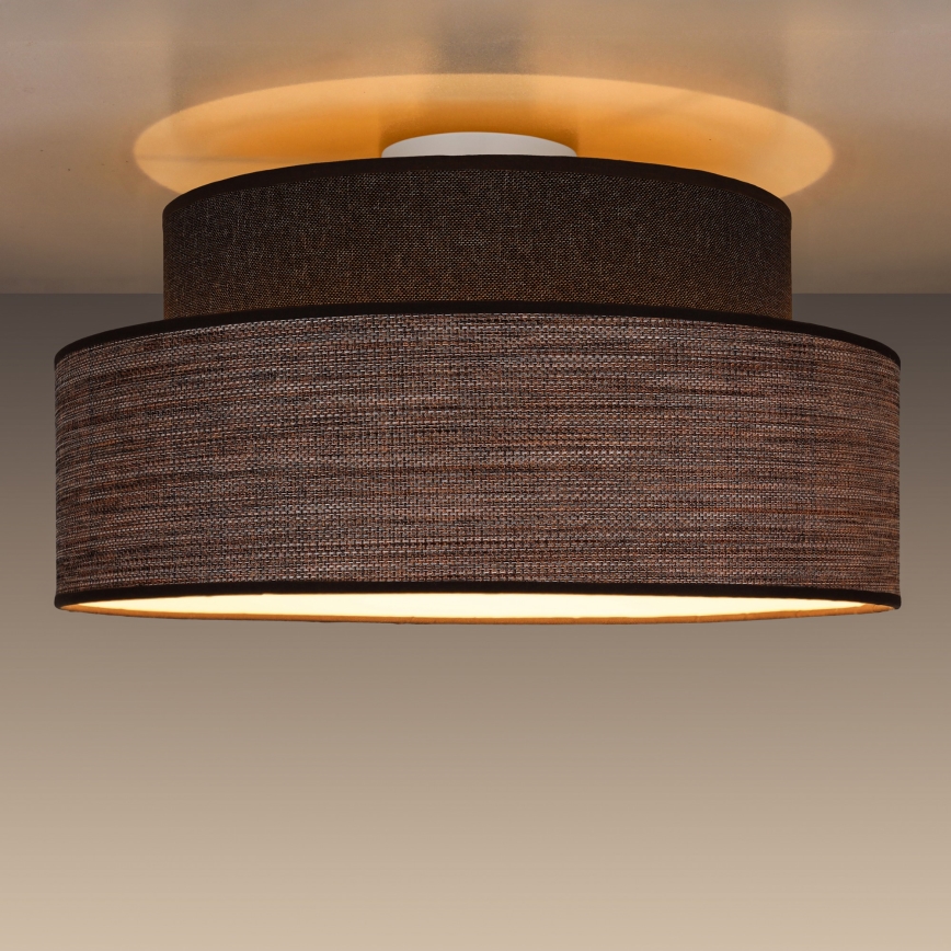 Plafondlamp GRACE 1xE27/60W/230V bruin/beige