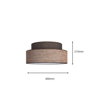 Plafondlamp GRACE 1xE27/60W/230V bruin/beige