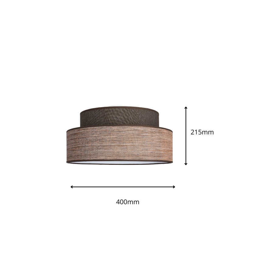 Plafondlamp GRACE 1xE27/60W/230V bruin/beige