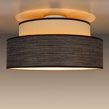 Plafondlamp GRACE 1xE27/60W/230V crème/bruin