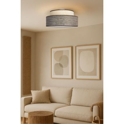 Plafondlamp GRACE 1xE27/60W/230V crème/bruin