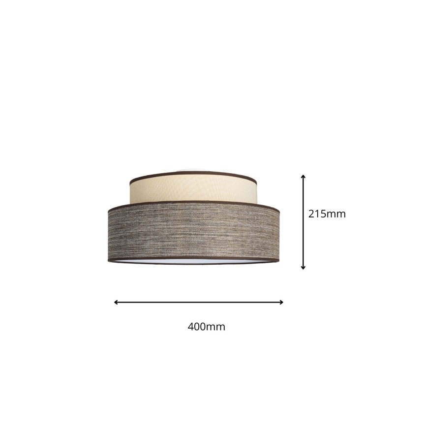 Plafondlamp GRACE 1xE27/60W/230V crème/bruin