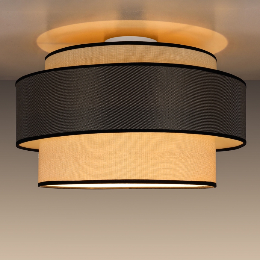 Plafondlamp GRACE 1xE27/60W/230V crème/grijs