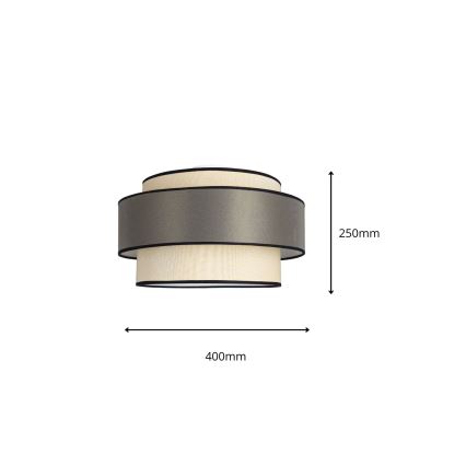 Plafondlamp GRACE 1xE27/60W/230V crème/grijs