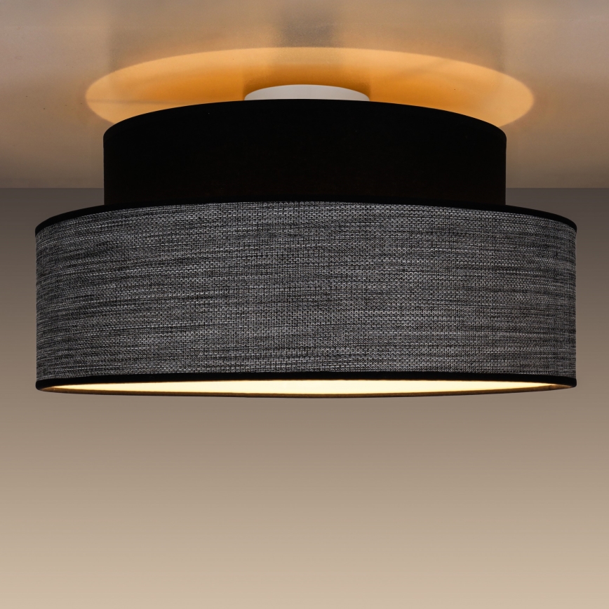 Plafondlamp GRACE 1xE27/60W/230V zwart/grijs