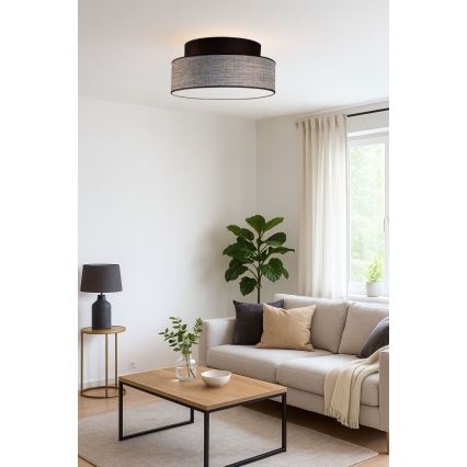 Plafondlamp GRACE 1xE27/60W/230V zwart/grijs