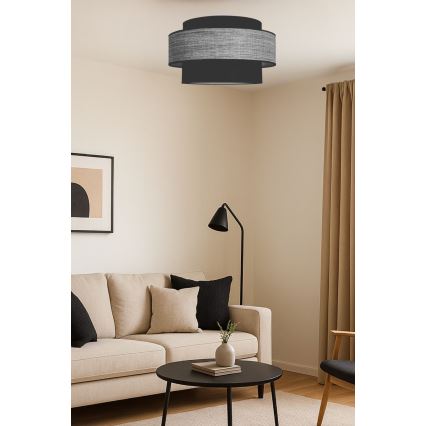 Plafondlamp GRACE 1xE27/60W/230V zwart/grijs