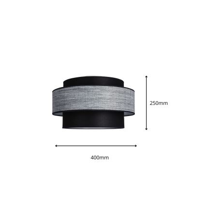 Plafondlamp GRACE 1xE27/60W/230V zwart/grijs