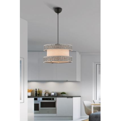 Plafondlamp HALO 1xE27/60W/230V beige/grijs