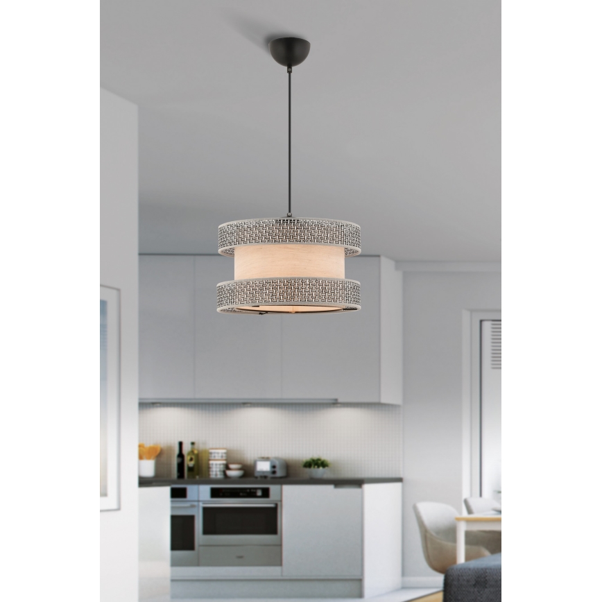 Plafondlamp HALO 1xE27/60W/230V beige/grijs